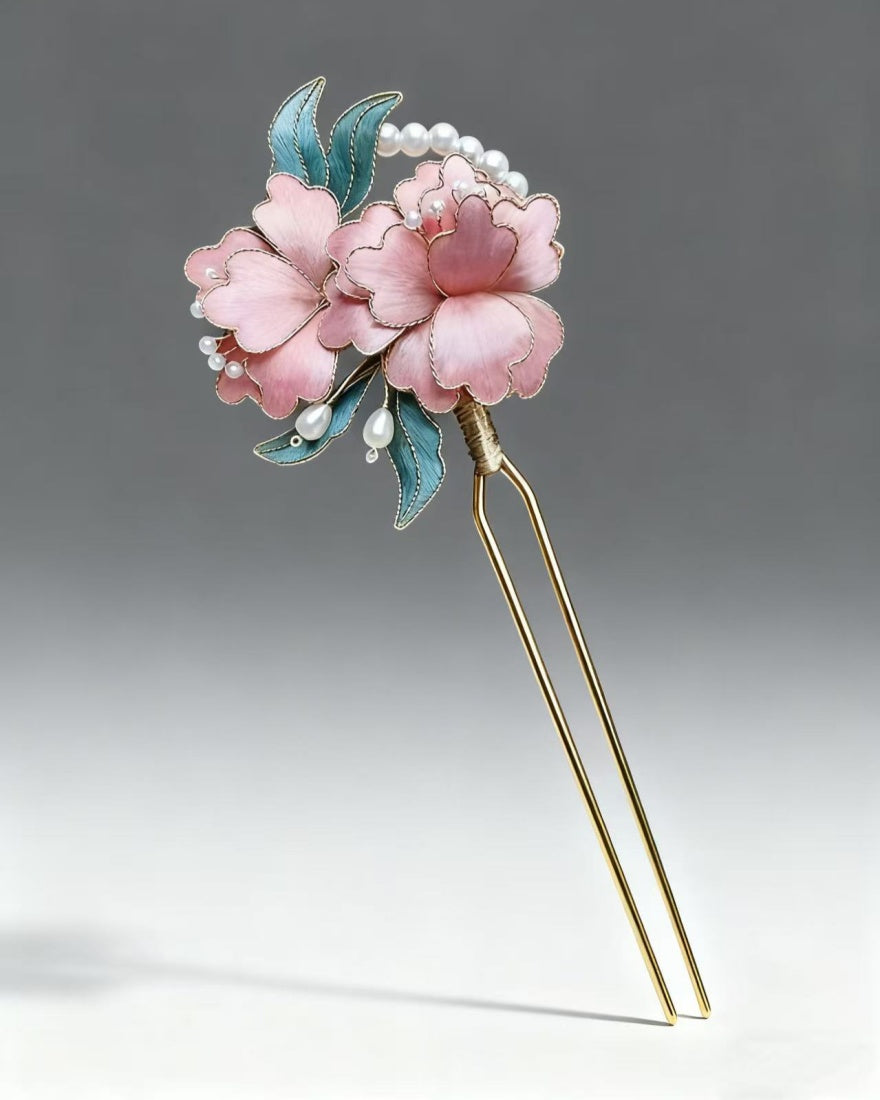 Velvet Flower Hairpin
