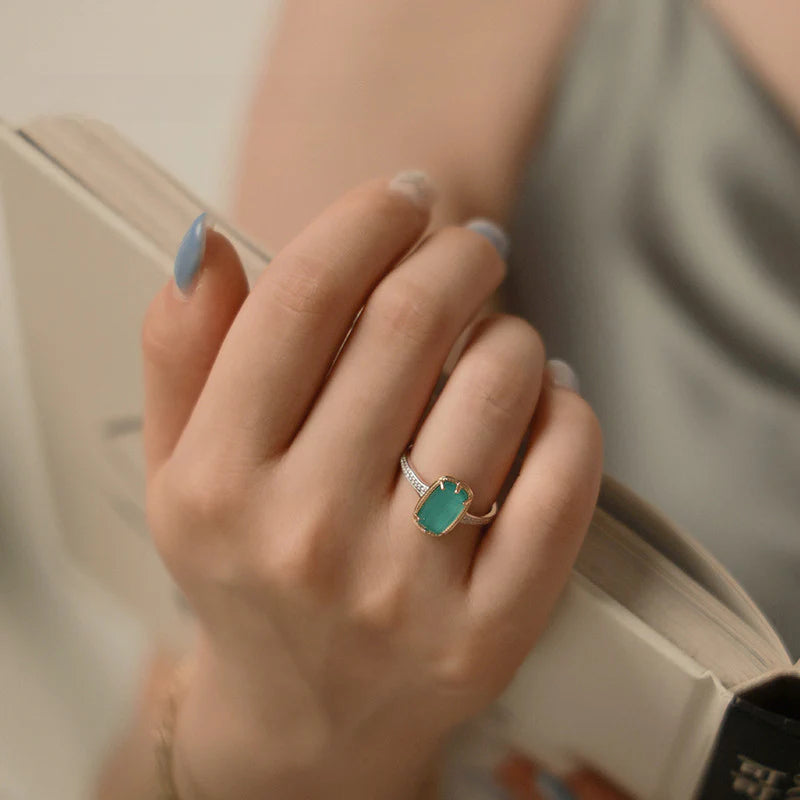 925 Silver Ring French Fashion Lazy Temperament Light Luxury Simple Retro Ring David Gold Necklacedavid gold necklace003