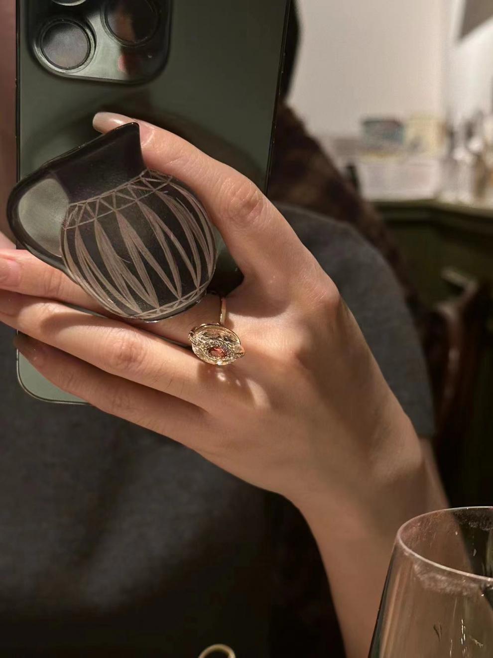 French Retro Fashion Light Luxury Design Ring David Gold Necklacedavid gold necklace003