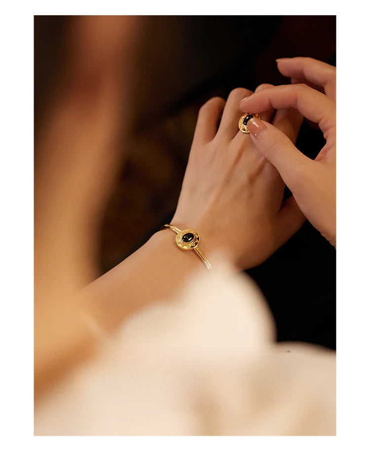 Copper Alloy Bracelet French Simple Elegant Vintage Light Luxury Bracelet Bangle