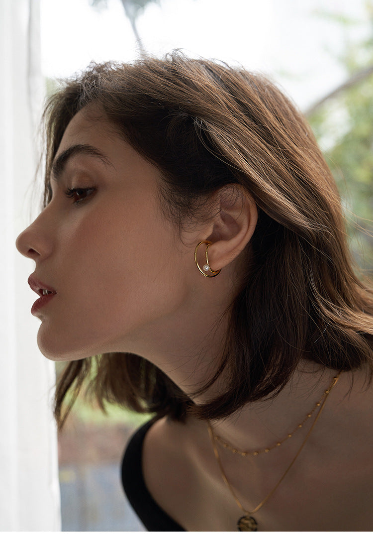 Ear Clip Type Painless No Ear Piercing Female Temperament Niche Ear Hook Side Ear Bone Clip 0528