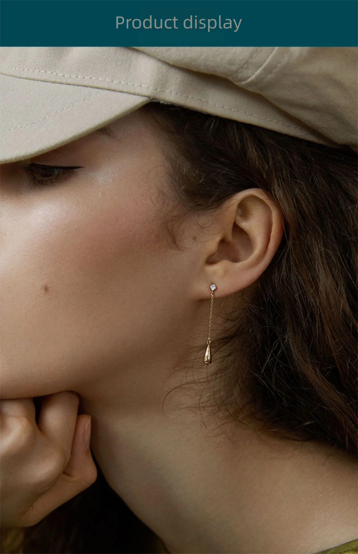 Titanium Steel Synthetic Zircon Earrings 2022 New Trendy Elegant Water Drop Long Earrings for Women Suitable for Round Faces David Jewelrydavid jewelry001