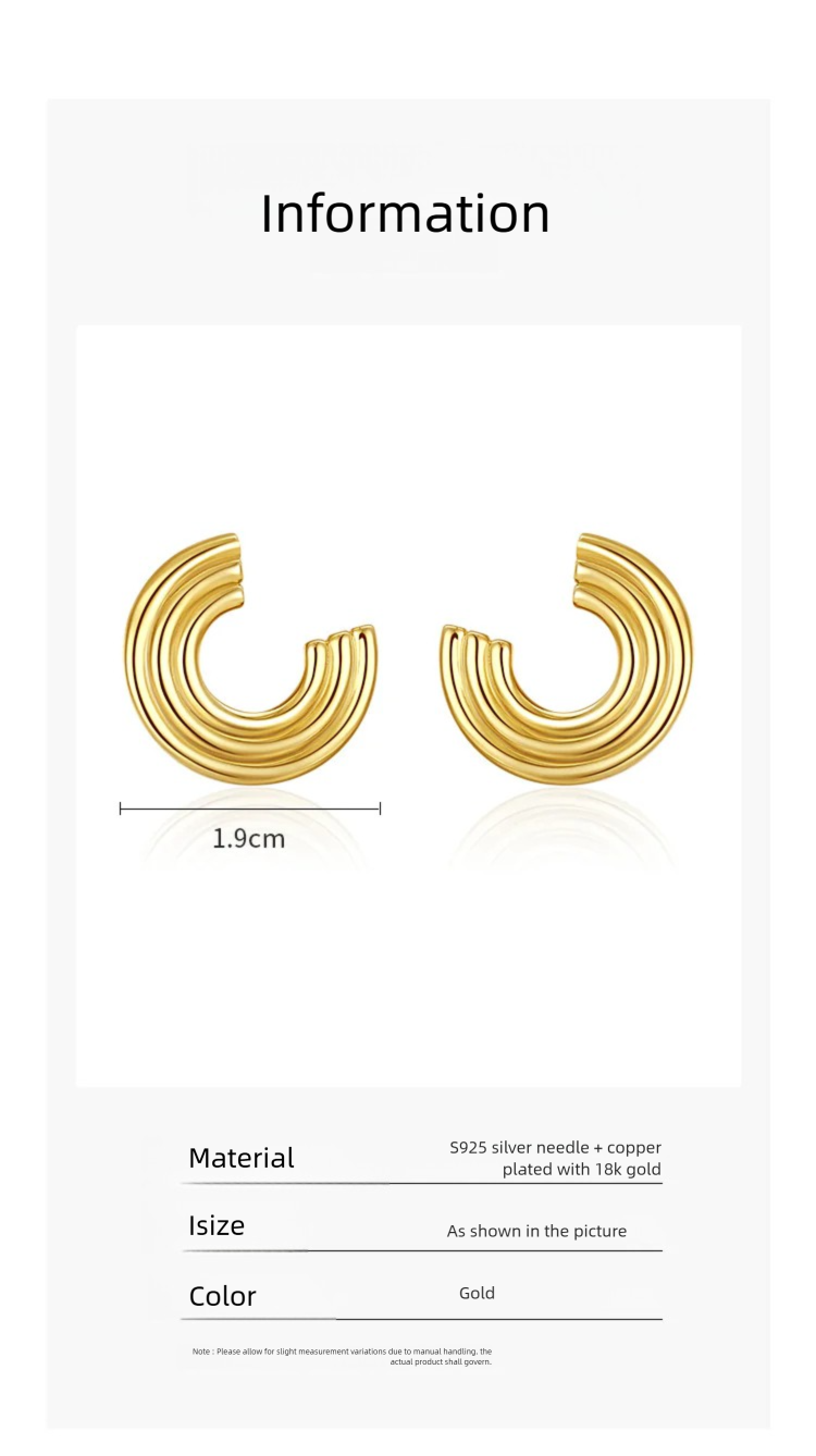 Original Design Fashionable and Elegant Lazy French Style Earrings Stud Earrings Simple David Gold Necklace Jewelrydavid gold necklace jewelry001