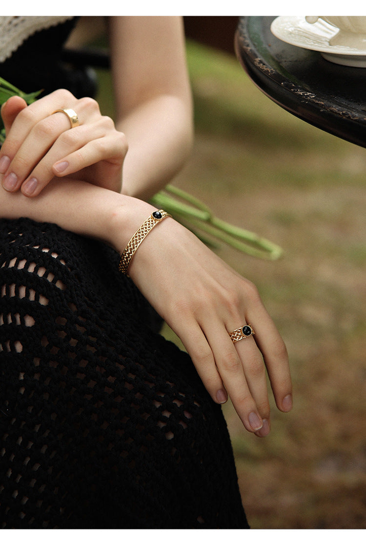 Copper Alloy Ring French Style Elegant Lazy Light Luxury Ring Jewelry Davidjewelry david003003