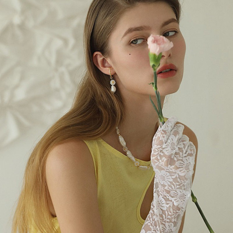 Baroque Pearl Necklace for Women, Light Luxury Elegant Jewelry, Niche Design Brand Choker Necklace, Collarbone Chain, Gold Necklace Jewelry, Gold Necklace Davidgold necklace david002