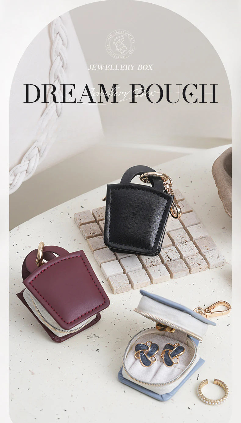 TiffanyCross-Border Direct Supply Jewelry Bag for Business Trips and Travel Portable Earrings Rings Storage Box Jewelry Organizer