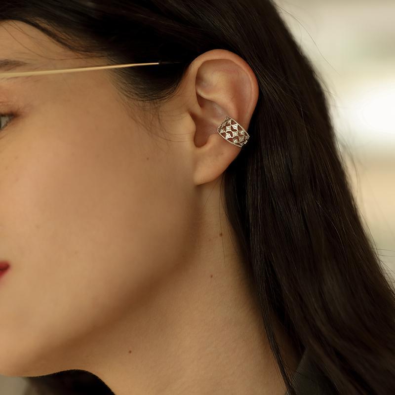 Zircon Ear Clip Style Non-Pierced Women's Earrings Vintage Non-Hole Ear Cuff David Jewelry Gold Necklacedavid jewelry gold necklace