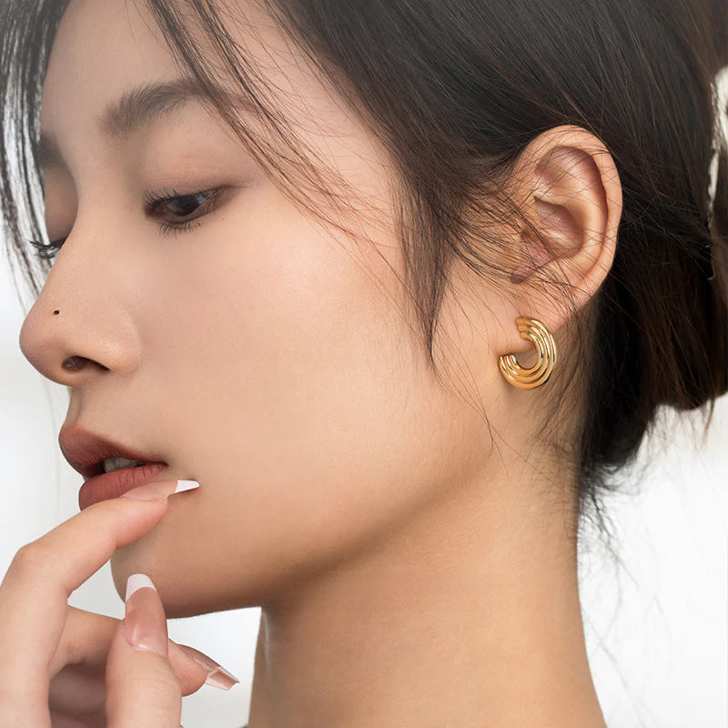 Original Design Fashionable and Elegant Lazy French Style Earrings Stud Earrings Simple David Gold Necklace Jewelrydavid gold necklace jewelry001