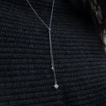 925 Silver Synthetic Zircon Chain Star and Moon Necklace High-End Light Luxury Niche Tassel Pendant Sweater Chain Gold Necklace Davidgold necklace david002