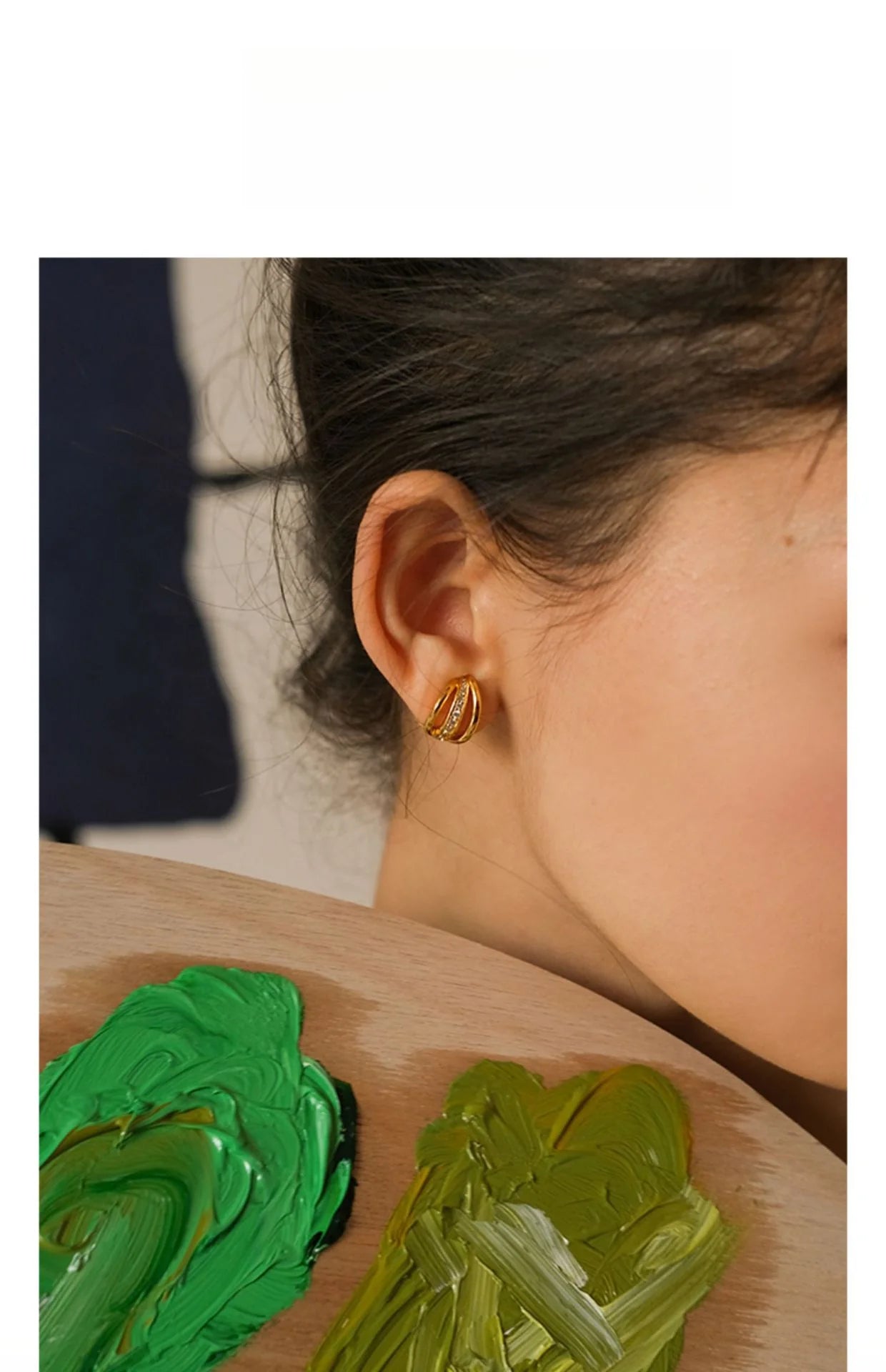 Copper Alloy Ring Ear Clip Style No Piercing Stud Earrings High-end Light Luxury Pearl Earrings French Style Gold Necklace Davidgold necklace david001