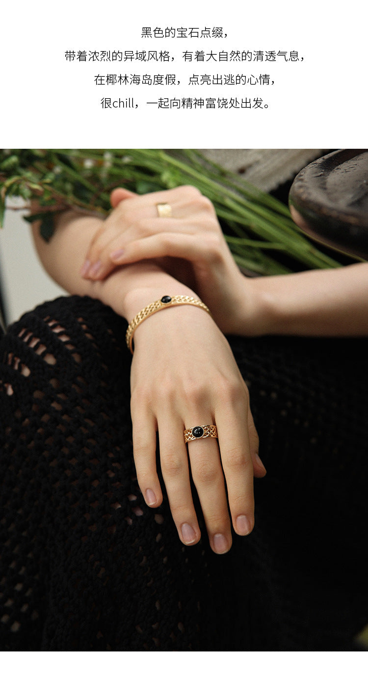 Copper Alloy Ring French Style Elegant Lazy Light Luxury Ring Jewelry Davidjewelry david003003