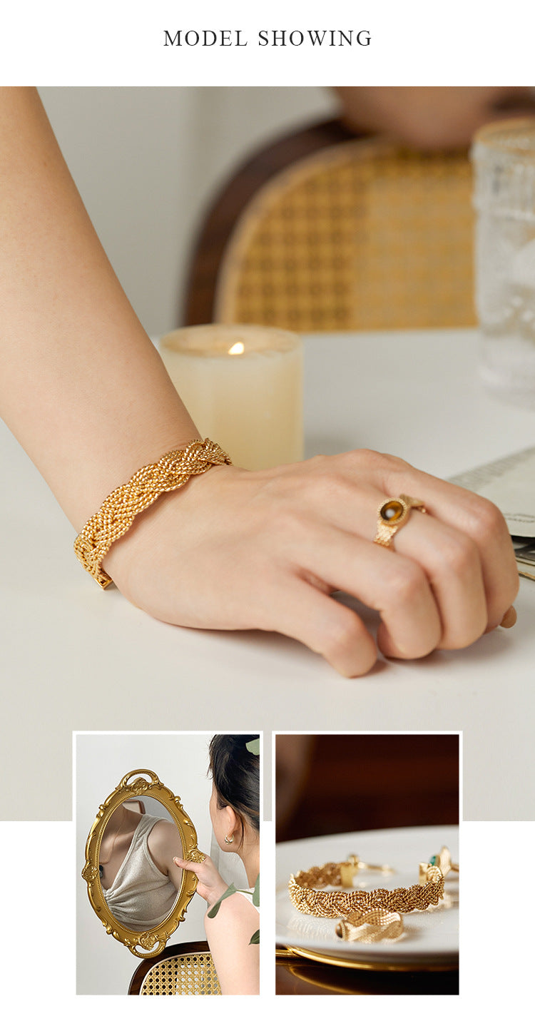 French Retro Simple Elegant Fashion Classic Design Light Luxury Bracelet David Gold Necklacedavid gold necklace