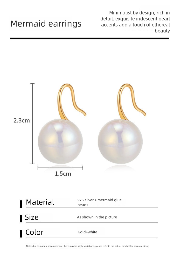 925 Sterling Silver High-End Simple Elegant Earrings French Niche Design Earrings Jewelry Gold Necklacejewelry gold necklace001