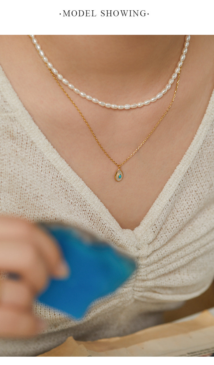 Chain 925 Silver French Light Luxury Design Fashion Simple Style Necklace Pendant Gold Necklace Davidgold necklace david002002