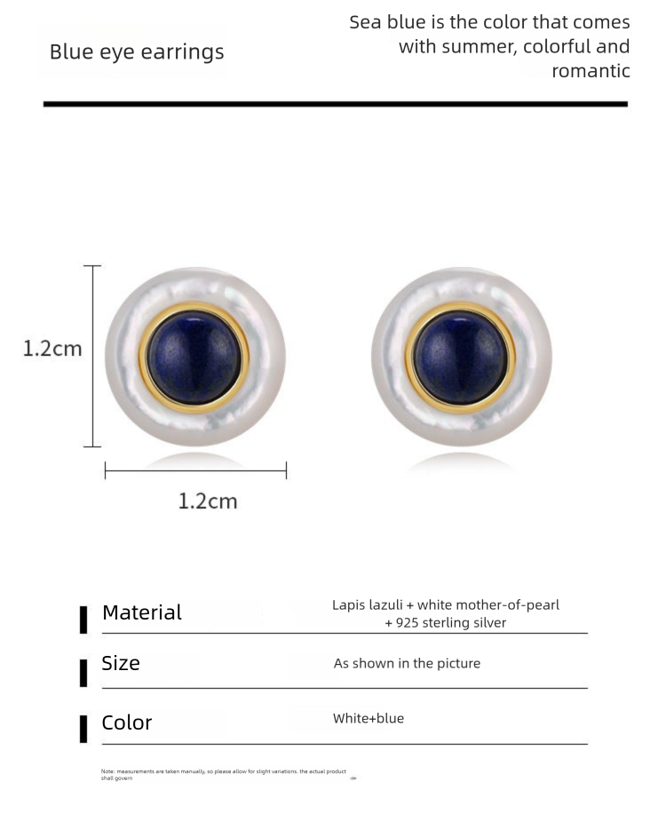 Sapphire Earrings High-end French Light Luxury Niche Design Earrings Ear Piercing Ear Bone Studs Vintage Earrings David Gold Necklacedavid gold necklace001