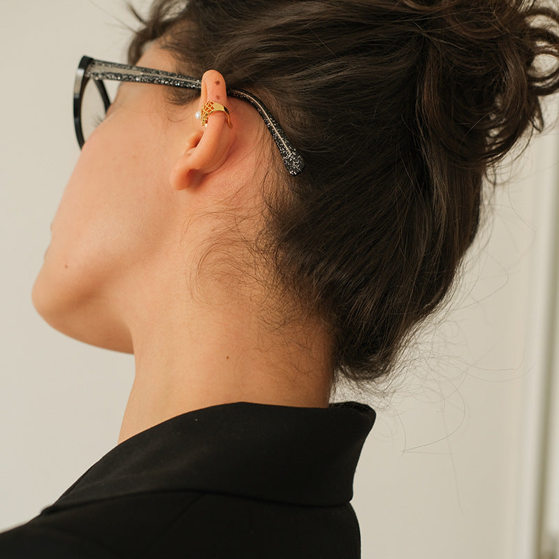 Copper Alloy Earrings Ear Clips 2022 New Trendy Women Painless French Retro Earrings Non-Pierced Ear Hooks David Gold Necklacedavid gold necklace005