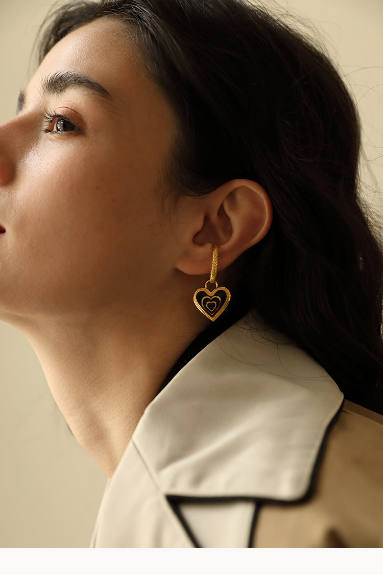 Titanium Steel Synthetic Zircon Pendant Ear Cuff Ear Hook Elegant Earrings Gold Coin Bracelet Necklace Pendant David Jewelrydavid jewelry001