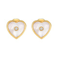 Heart-shaped Mother-of-Pearl Earrings High-end Pure Silver Earrings Women's Jewelry Jewelry Davidjewelry david001