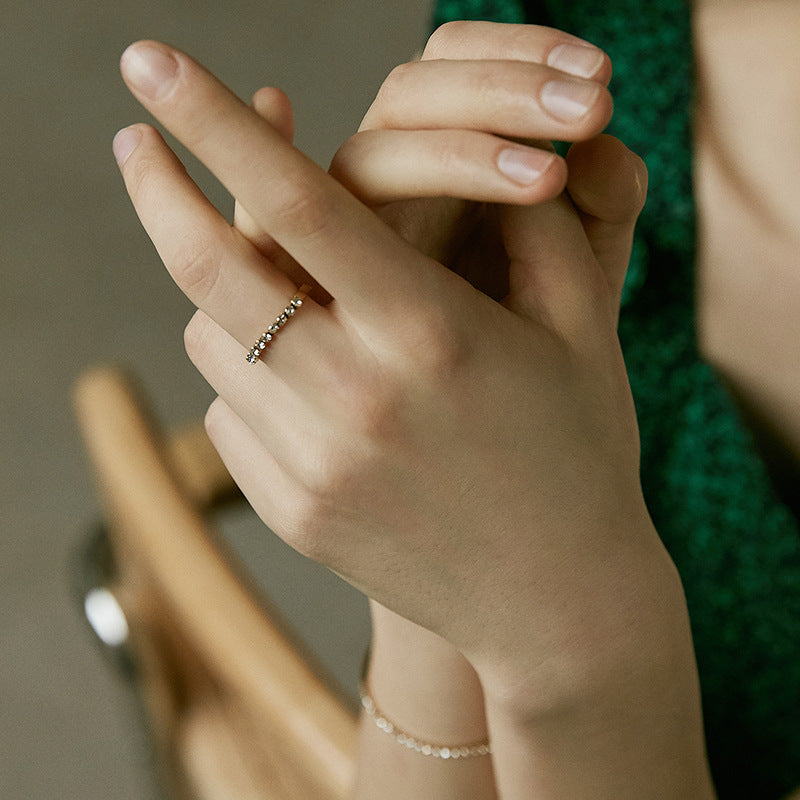 925 Silver Synthetic Zircon Ring Ring Women Ins Trendy Fashion Personality Niche Design Minimalist Style Gold Necklace Jewelry Davidgold necklace jewelry david003