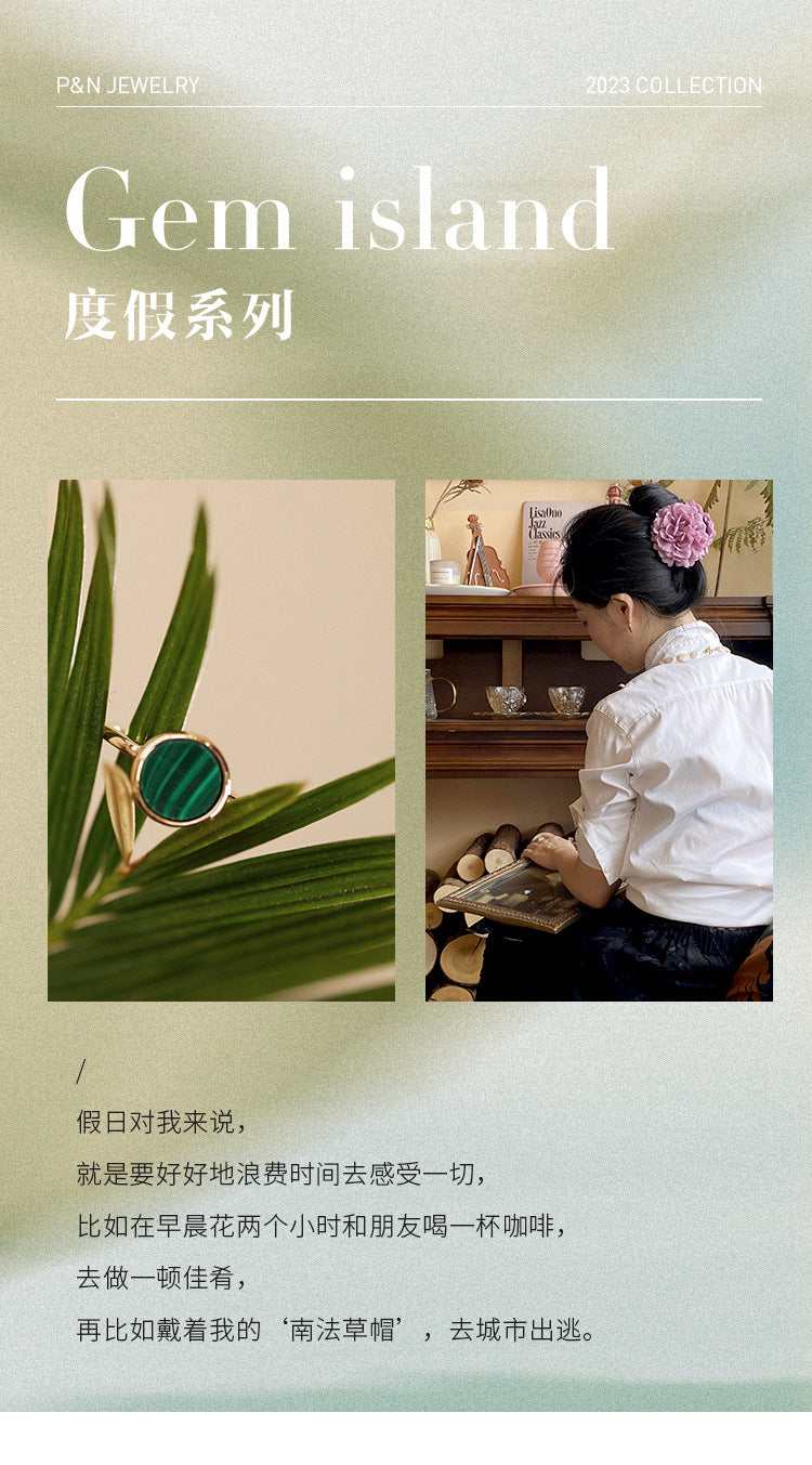 Fashionable Simple Vintage French Style Light Luxury Ring