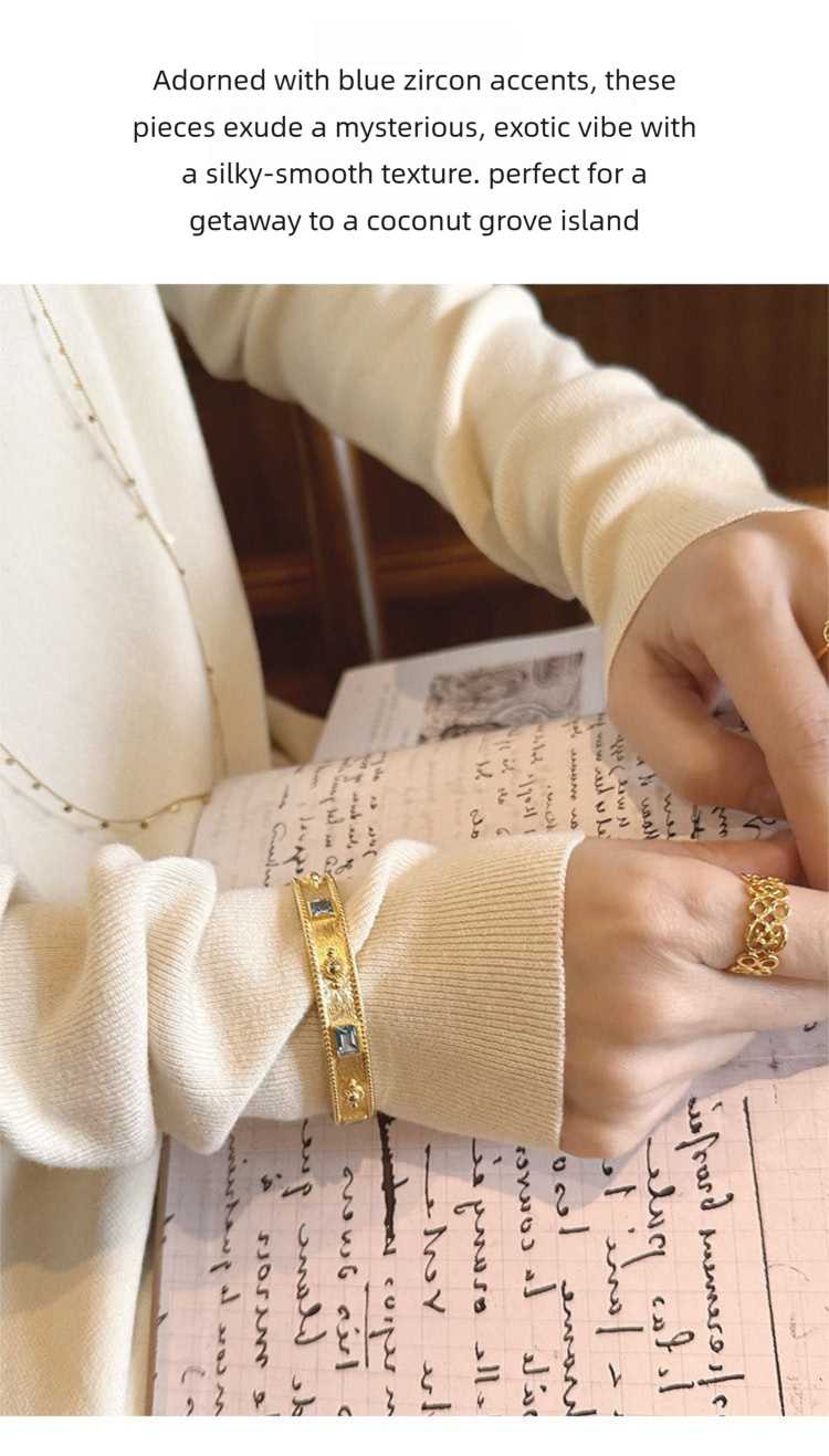 Brass Alloy Bracelet French Retro Bracelet Autumn Winter Fashion Simple Light Luxury Bracelet David Gold Necklacedavid gold necklace