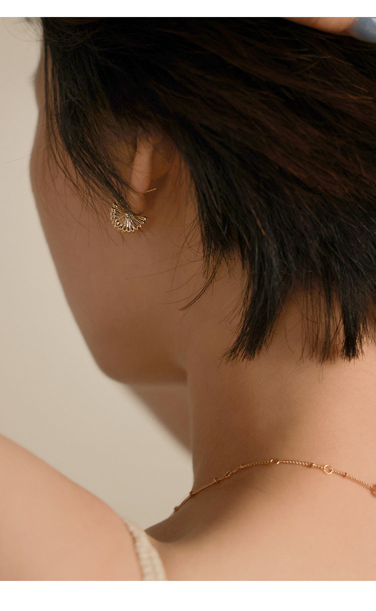 Copper Alloy Synthetic Zircon Earrings French Retro Fashion Elegant Light Luxury Simple Earrings Gold Necklace Davidgold necklace david001