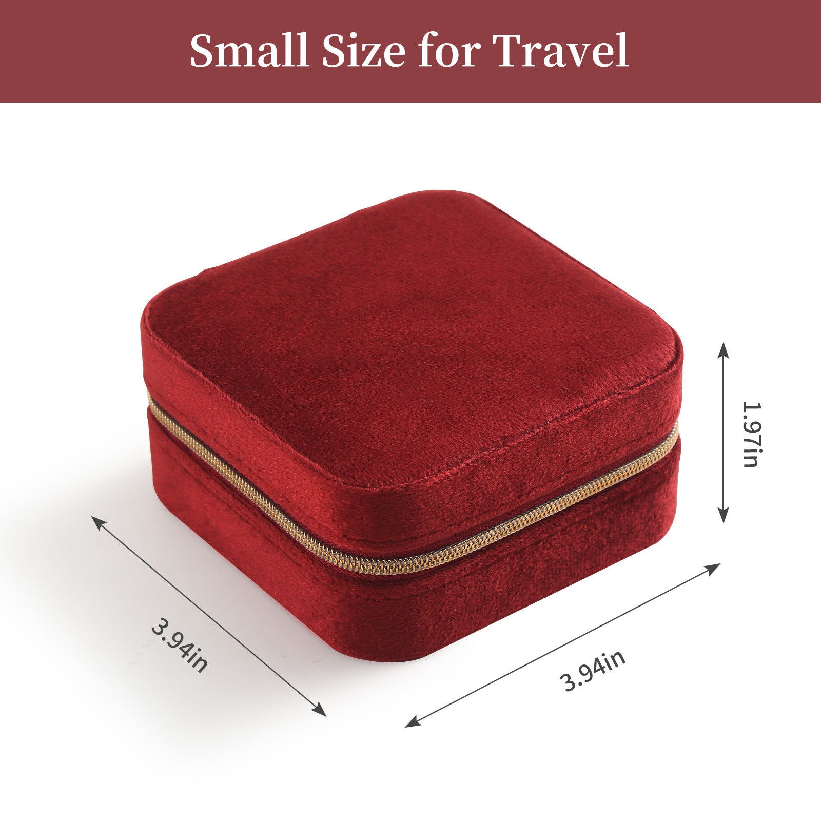 Christmas Gift High-end Velvet Jewelry Box Travel Portable Jewelry Box Earrings Necklace Ring Box Cross-border Jewelry Tiffany Gold Necklace Davidjewelry Tiffany gold necklace david