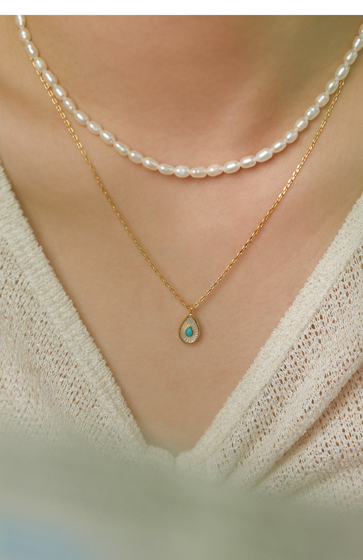 Chain 925 Silver French Light Luxury Design Fashion Simple Style Necklace Pendant Gold Necklace Davidgold necklace david002002