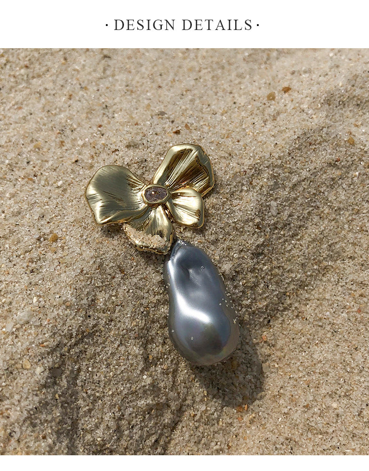 Flower Earrings Niche High-End Earrings Vintage Light Luxury Stud Earrings Women Jewelry Gold Necklacejewelry gold necklace001