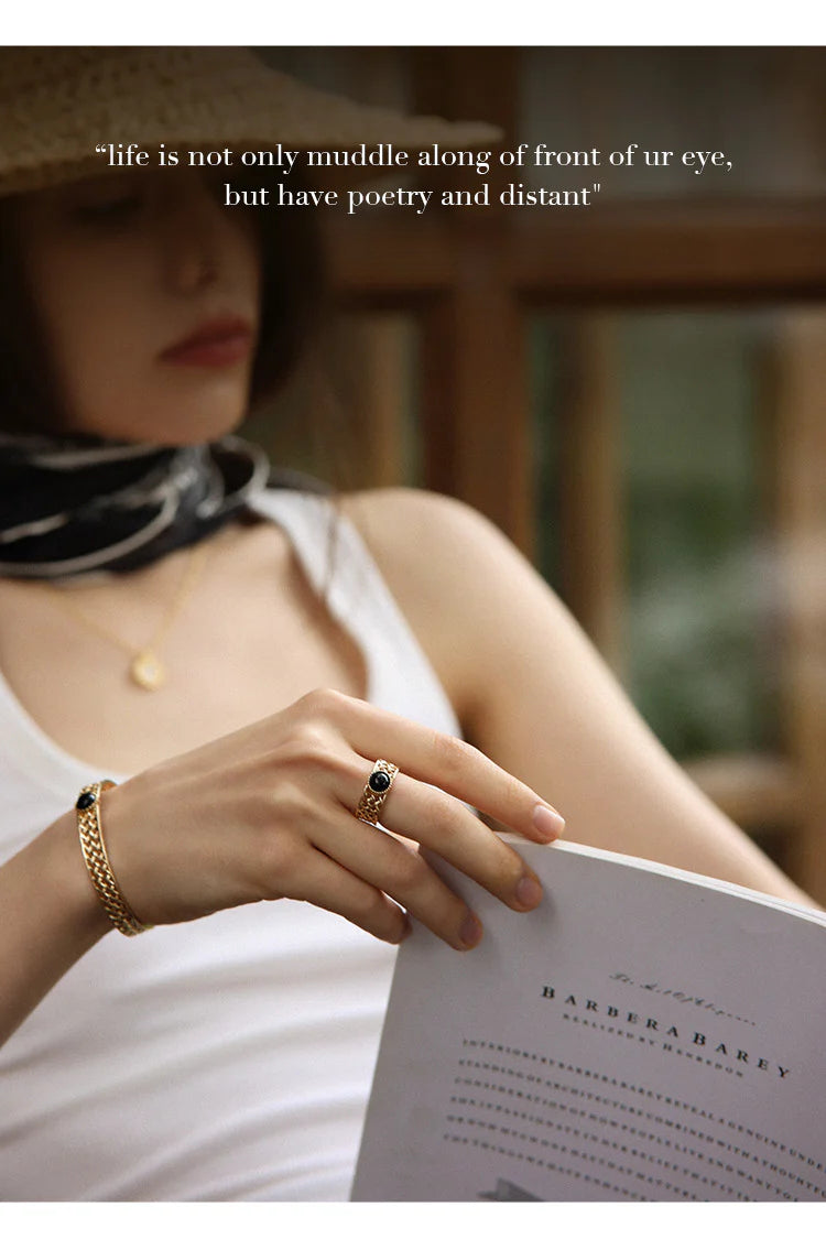 Copper Alloy Ring French Style Elegant Lazy Light Luxury Ring Jewelry Davidjewelry david003003