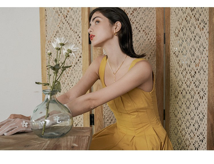 Heart Splicing Necklace Niche Design Light Luxury Choker High-end Collarbone Chain Gold Necklace David Jewelrygold necklace david jewelry002