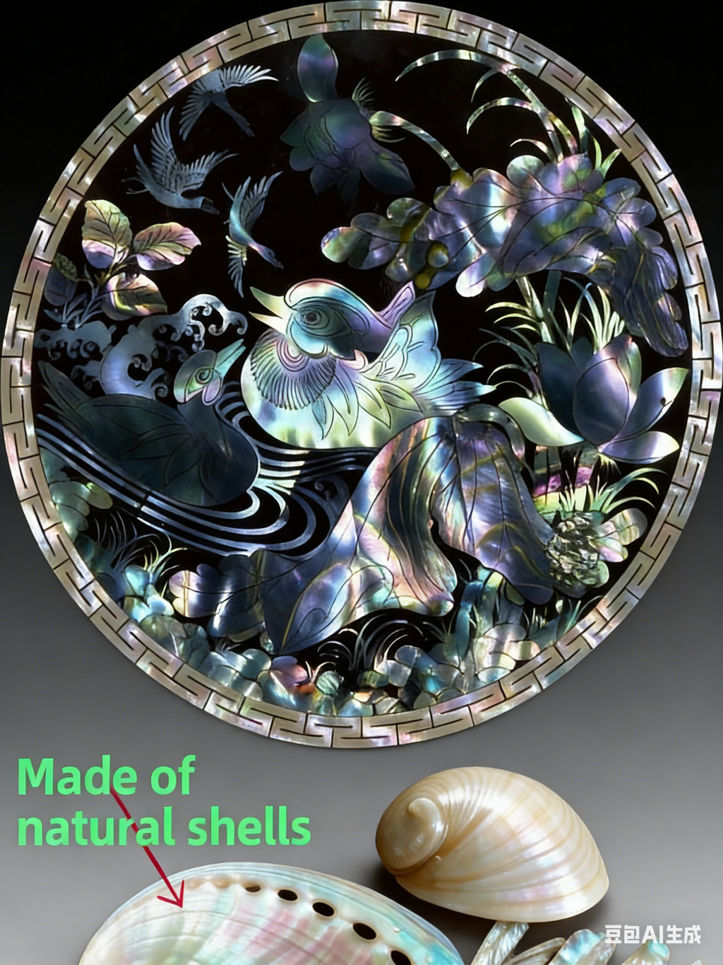 Lacquer Jewelry Box with Mother-of-Pearl, Wedding Gift, High-End Wooden Ear Jewelry Necklace Storage Box, Chinese Style Lockable Jewelry Box, Gold Necklace, Tiffany Jewelry, Davidgold necklace Tiffany jewelry david