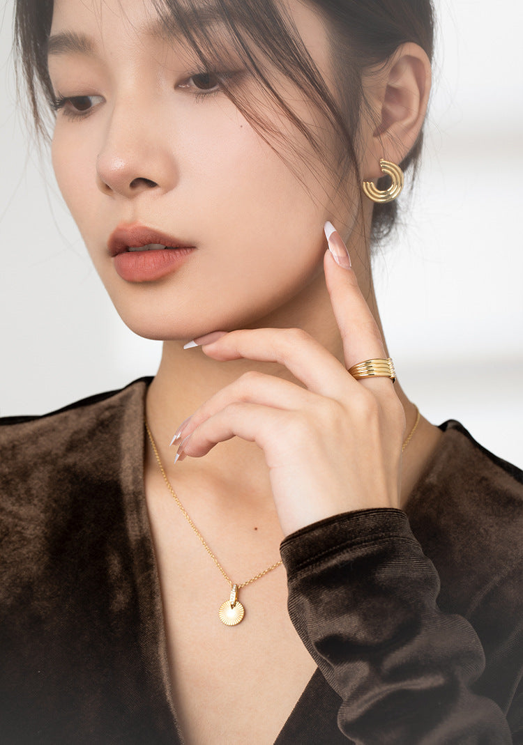 Original Design Fashionable and Elegant Lazy French Style Earrings Stud Earrings Simple David Gold Necklace Jewelrydavid gold necklace jewelry001