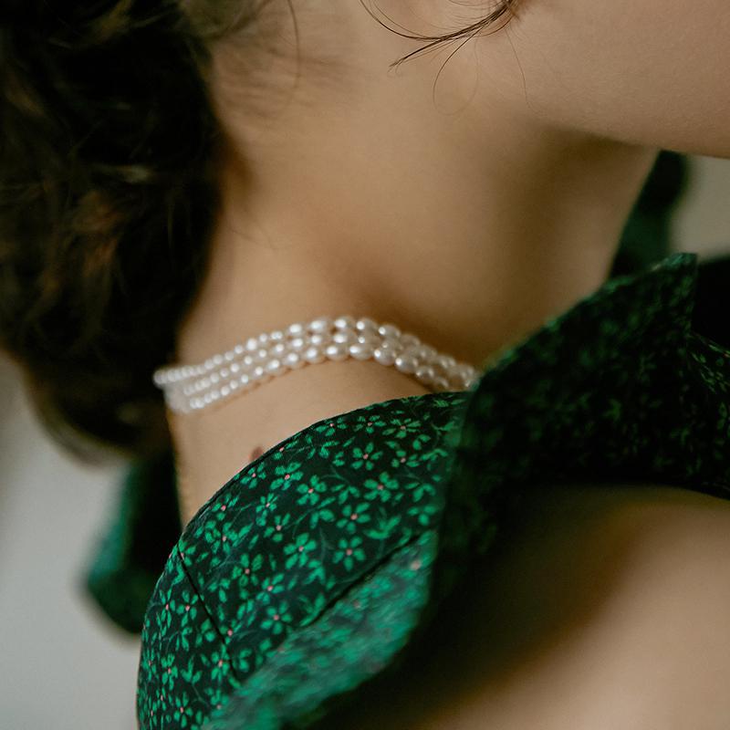 Necklace for Women Light Luxury High-end Sense Elegant Versatile Retro French Style Layered Multi-layer Natural Pearl Collarbone Chain Gold Necklace Jewelrygold necklace jewelry002