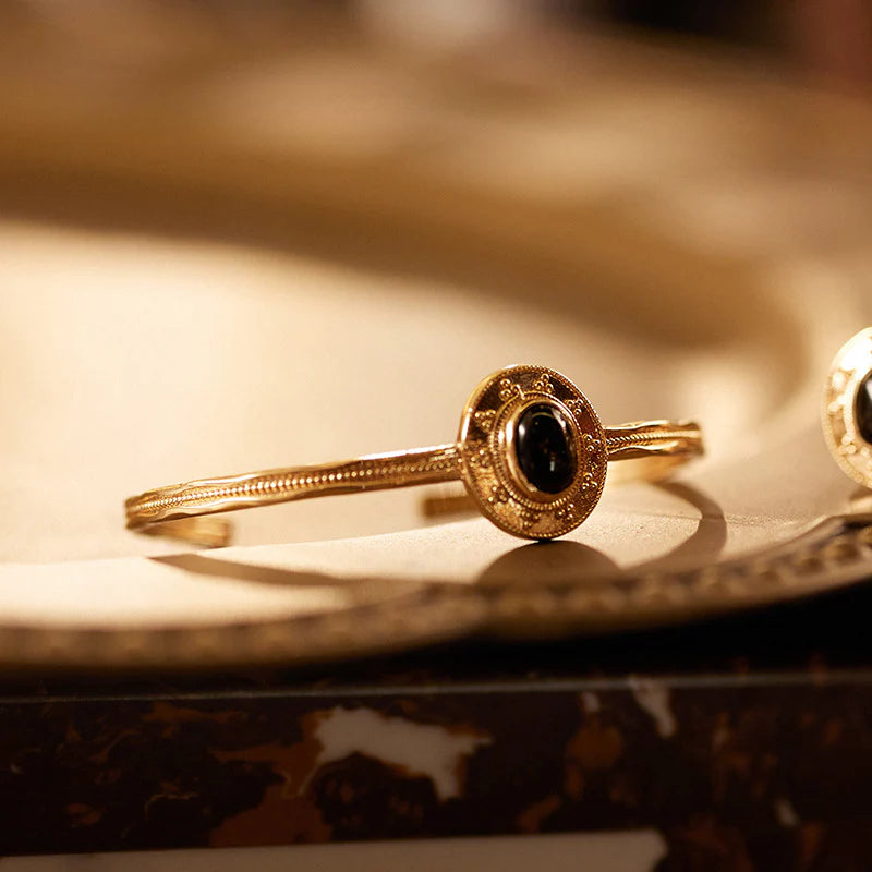 Copper Alloy Imitation Crystal Bracelet French Simple Elegant Vintage Light Luxury Bracelet Gold Necklace Davidgold necklace david