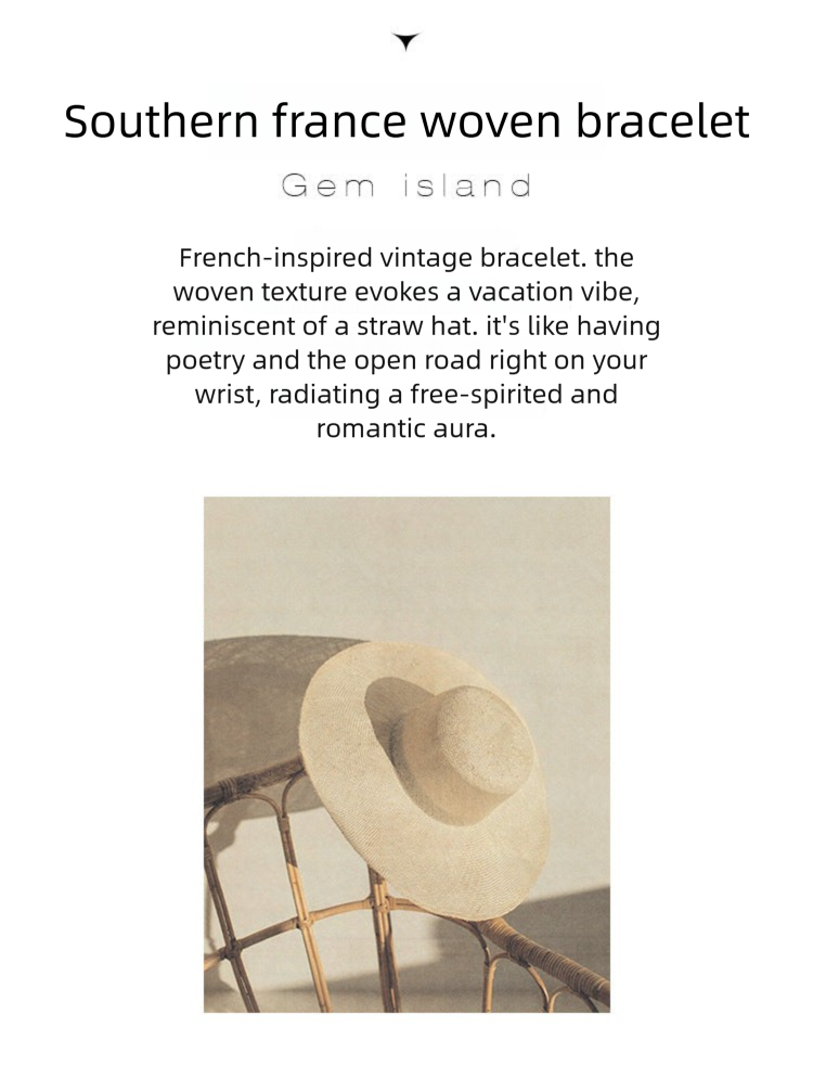 Brass Alloy Bracelet French Light Luxury Retro Design Fashion Simple Versatile Bracelet Bangle