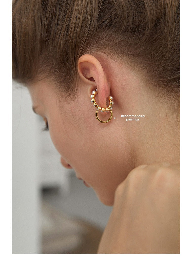 Pearl Ear Cuff No Piercing Feminine European and American Style Fake Earrings Clip-on Earrings No Piercing Ear Clips Jewelry David Jewelry David Gold Necklacejewelry david gold necklace