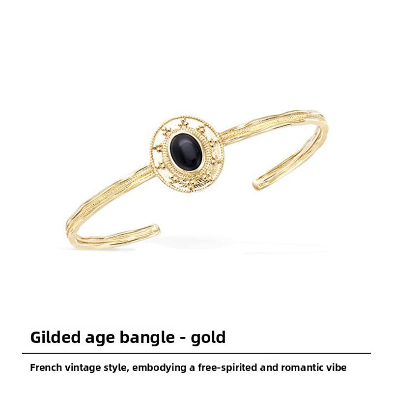 Copper Alloy Bracelet French Simple Elegant Vintage Light Luxury Bracelet Bangle