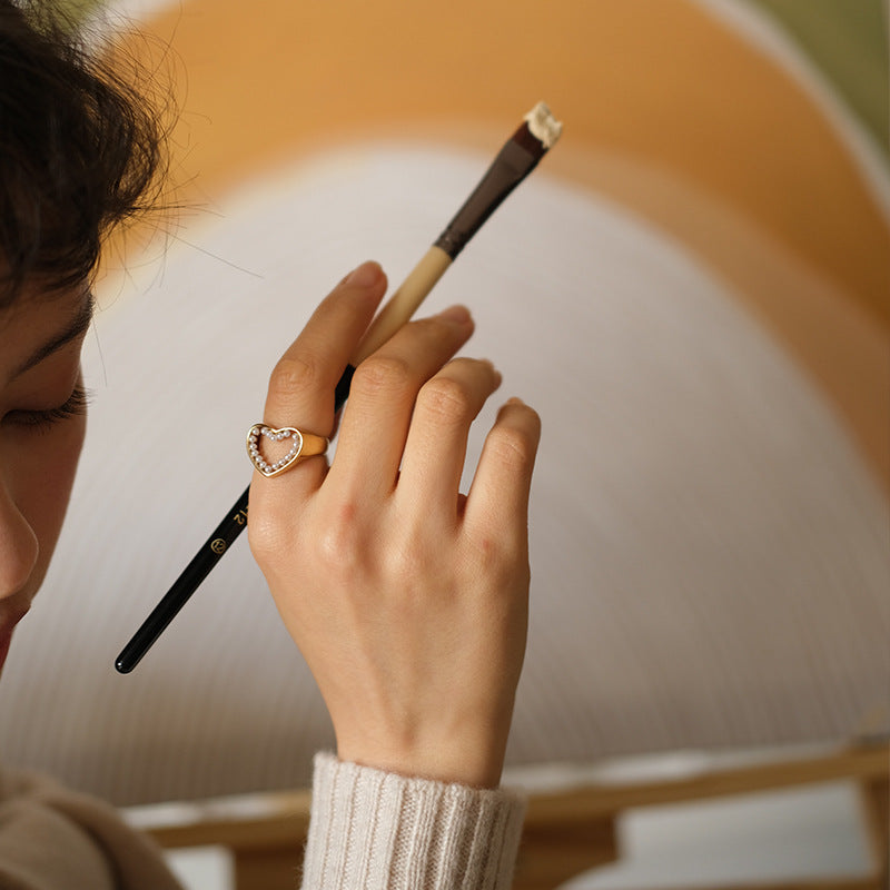 Imitation Pearl Ring Made of Copper Alloy Ring Female Niche Design Sense Light Luxury retro High-end Sense Hand Jewelry David Gold Necklace Jewelrydavid gold necklace jewelry003