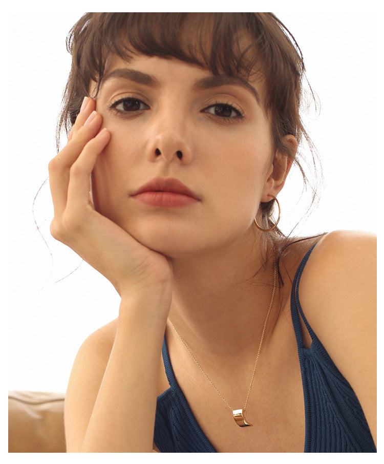 925 Silver Earrings Simple Hoop Earrings Pure Silver Elegant Retro High-end Atmosphere Large Hoop Earrings001