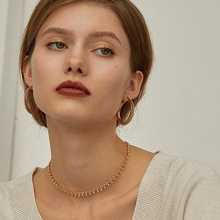 Titanium Steel Necklace Clavicle Chain High-end Jewelry Light Luxury Design Non-fading Short Choker Women's Necklace