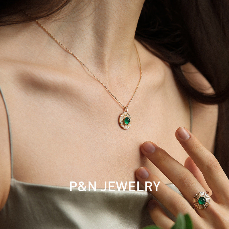 Copper Alloy Ring French Style Elegant Lazy Design Quality New Light Luxury Necklace