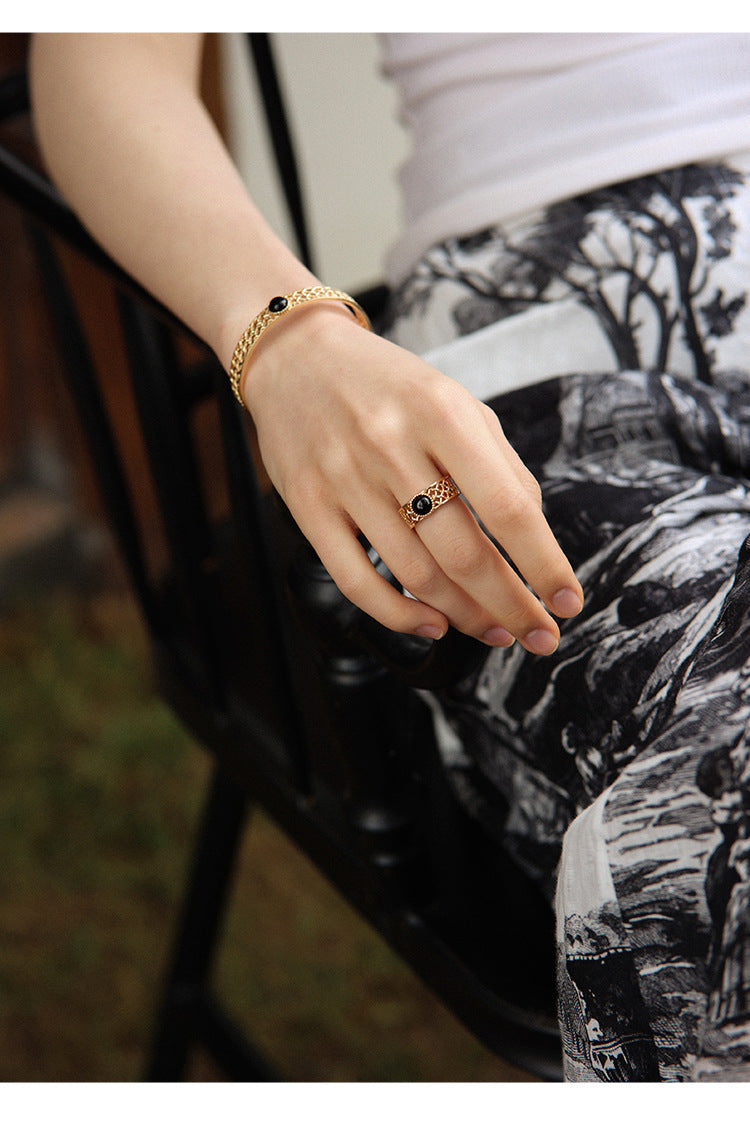 Copper Alloy Ring French Style Elegant Lazy Light Luxury Ring Jewelry Davidjewelry david003003