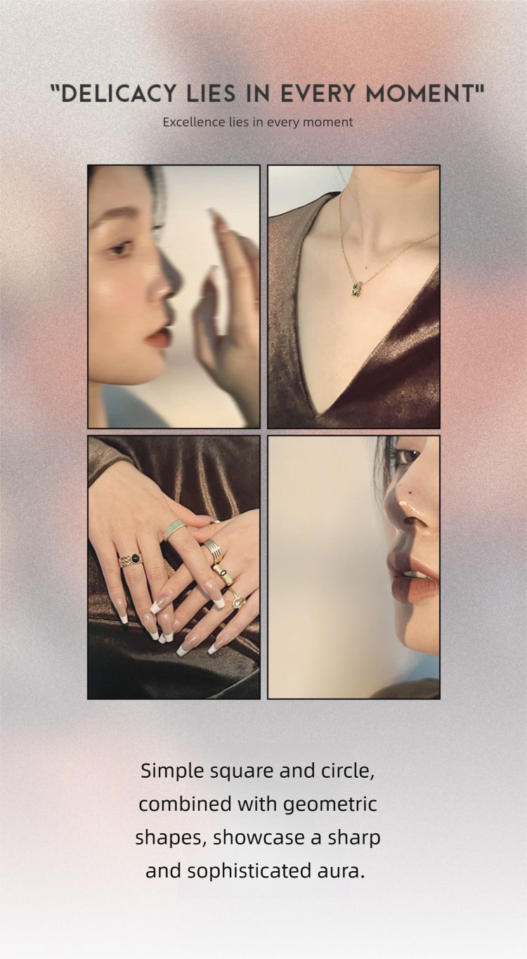 Elegant Lazy Light Luxury Simple Personality Design Southern France Series Ring Gold Necklace David Jewelrygold necklace david jewelry003