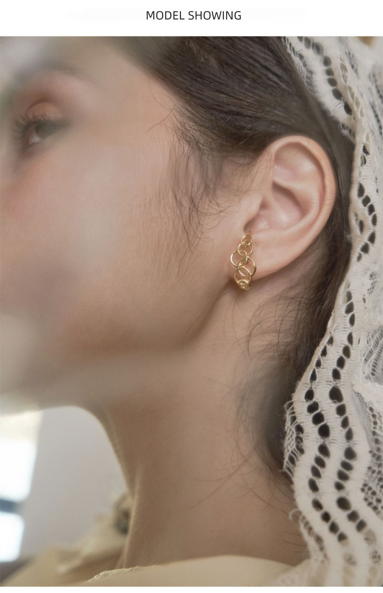 925 Silver Earrings Ear Clip Style No Piercing Women's Earrings Earrings Minimalist Niche Sweet Cool French Style High-end David Gold Necklacedavid gold necklace