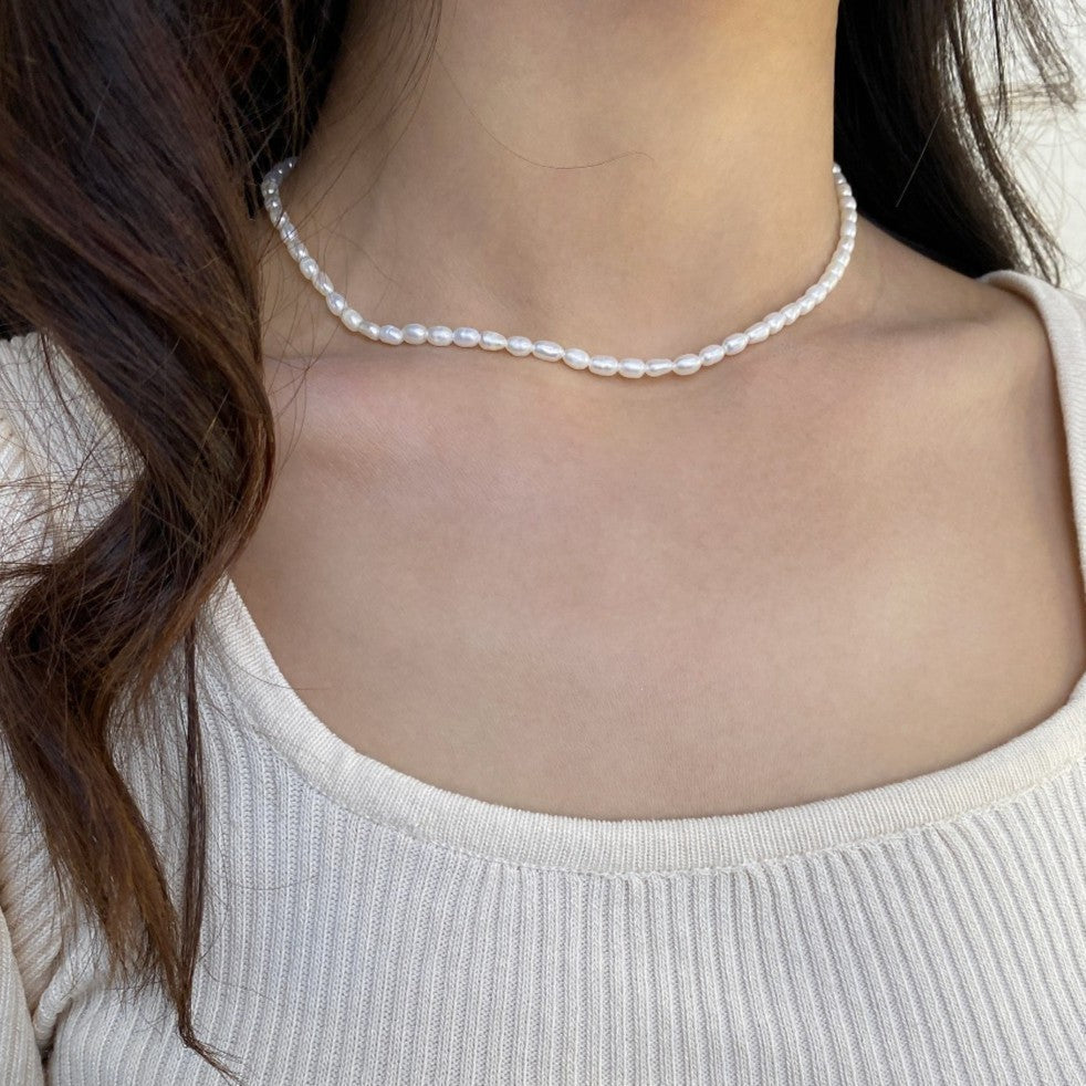 Oval Pearl Necklace Niche Versatile Pearl Necklace David Jewelry Gold Necklacedavid jewelry gold necklace002