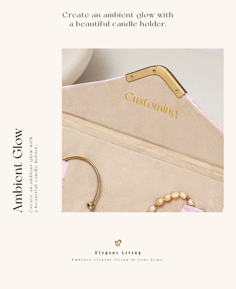 davidCross-Border Direct Supply Jewelry Box Luxury Foldable Jewelry Box Earrings Rings Necklaces Storage Jewelry Glasses Storage Box