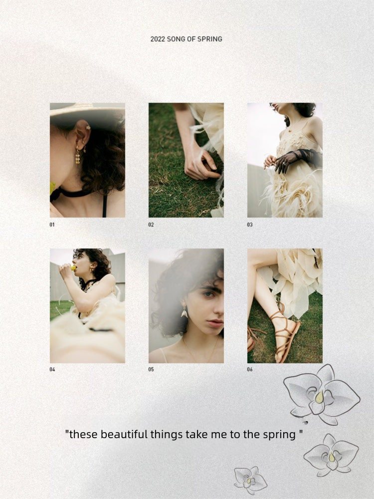 Copper Alloy Enamel Earrings Butterfly Orchid Ear Clips for Women Without Pierced Ears Light Luxury High-end French Niche Earrings Gold Necklace Jewelry Davidgold necklace jewelry david