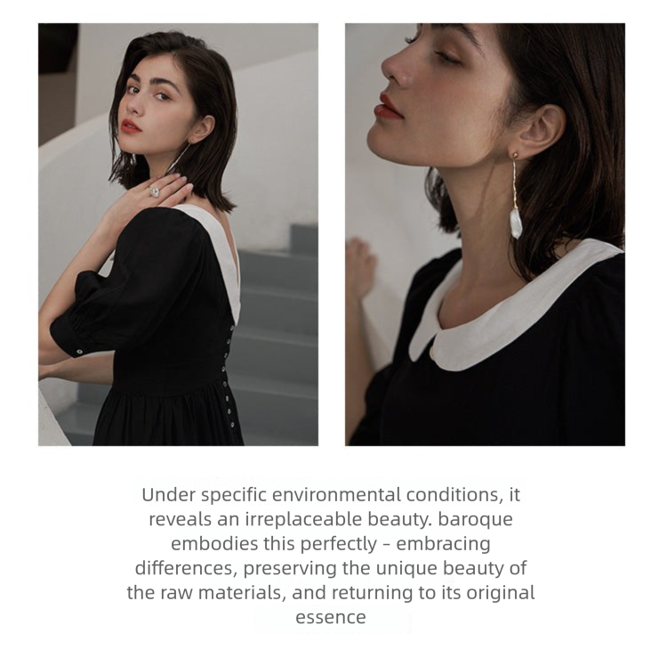 Baroque Pearl Earrings for Women 2021 New Trend Retro French Style Long Face Slimming Round Face Earrings Studs Gold Necklace Davidgold necklace david001