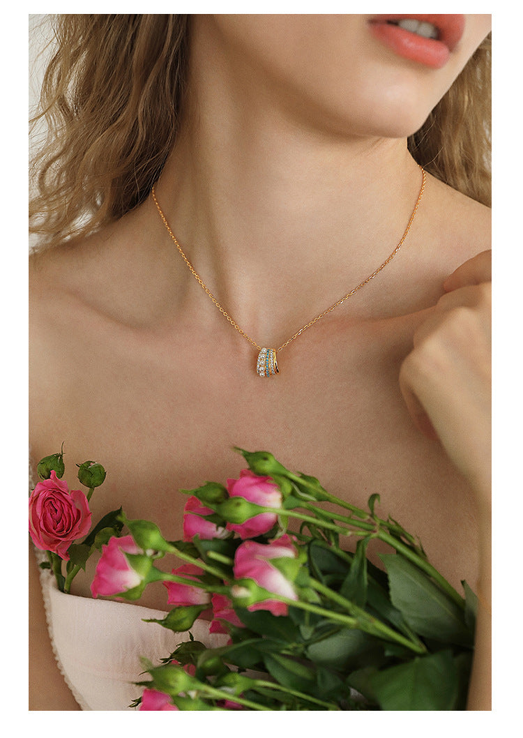 925 Silver Chain Imitation Pearl Pearl Necklace for Women Pure Silver 925 Niche Light Luxury Pendant Jewelry Clavicle Chain Jewelry Davidjewelry david002